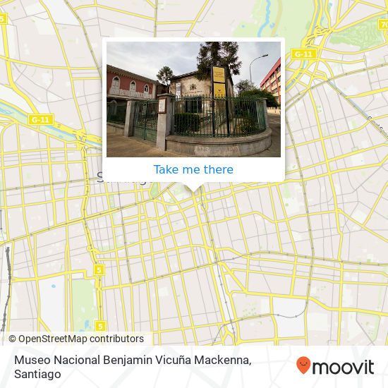 Mapa de Museo Nacional Benjamin Vicuña Mackenna