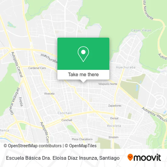 Escuela Básica Dra. Eloísa Díaz Insunza map