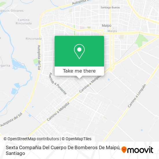 Sexta Compañía Del Cuerpo De Bomberos De Maipú map