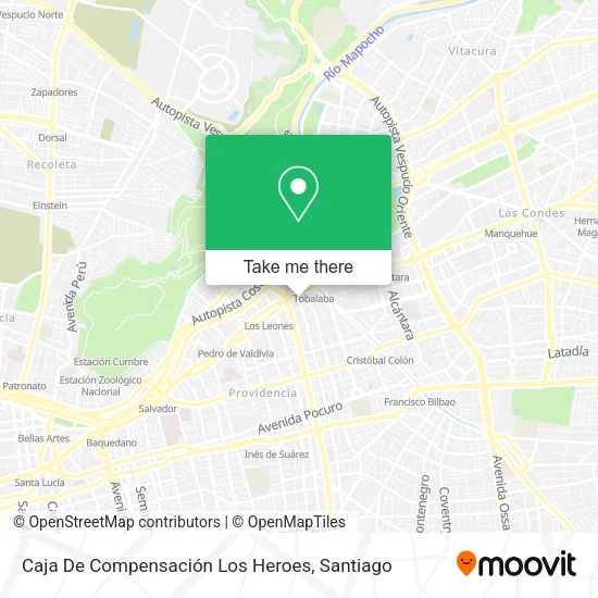 Mapa de Caja De Compensación Los Heroes