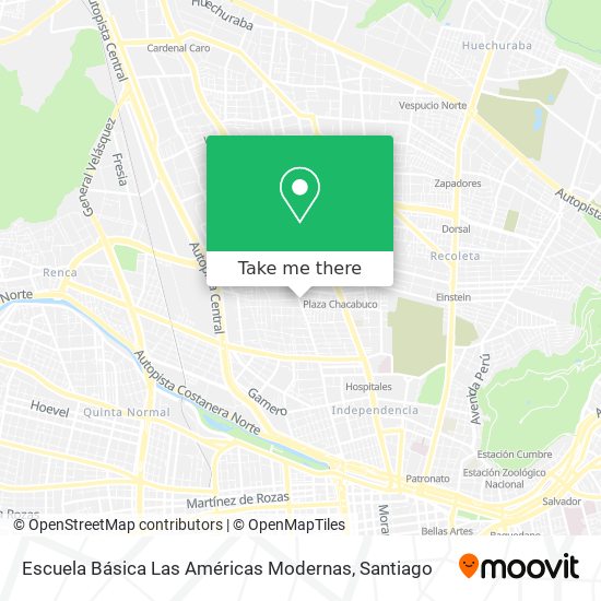 Escuela Básica Las Américas Modernas map