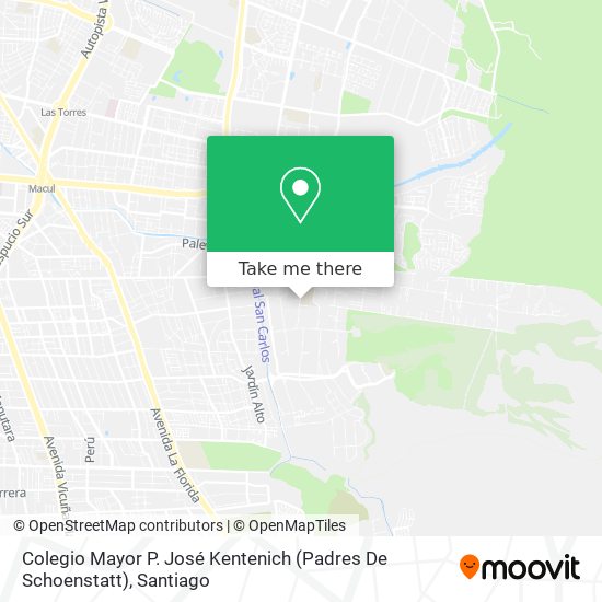 Mapa de Colegio Mayor P. José Kentenich (Padres De Schoenstatt)