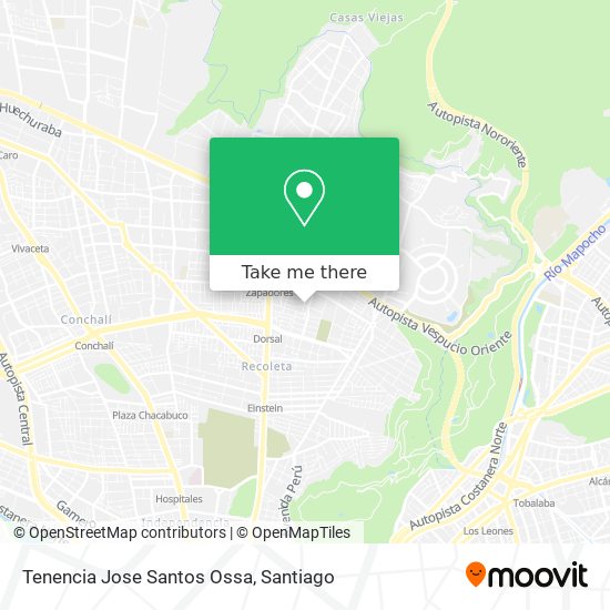 Tenencia Jose Santos Ossa map