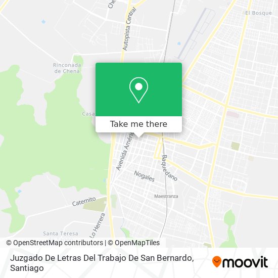 Juzgado De Letras Del Trabajo De San Bernardo map