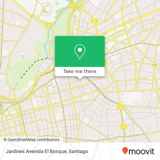 Mapa de Jardines Avenida El Bosque