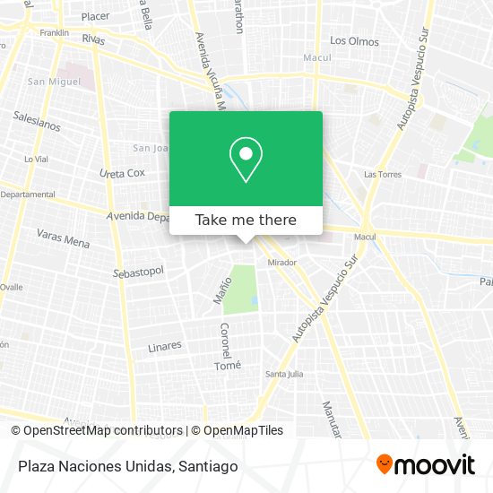 Mapa de Plaza Naciones Unidas