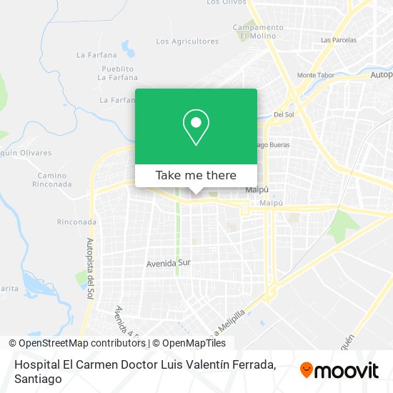 Hospital El Carmen Doctor Luis Valentín Ferrada map