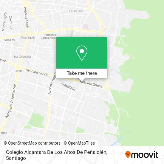 Colegio Alcantara De Los Altos De Peñalolén map