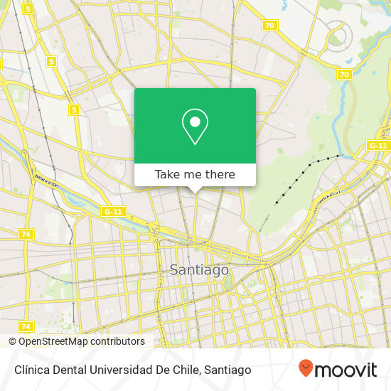 Clínica Dental Universidad De Chile map