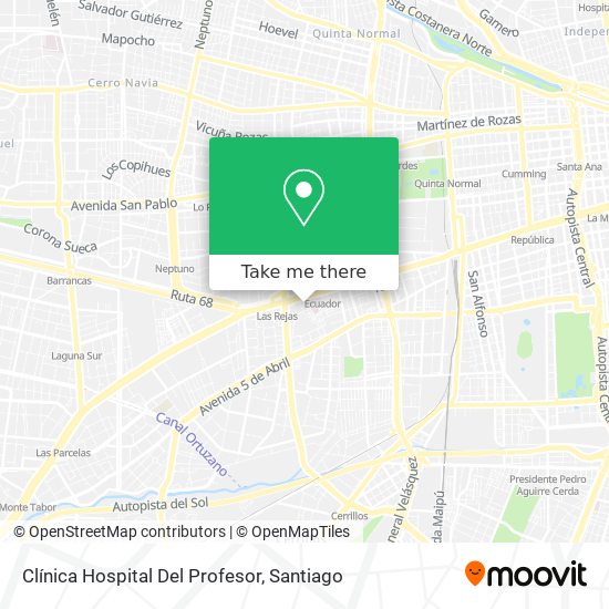 Clínica Hospital Del Profesor map