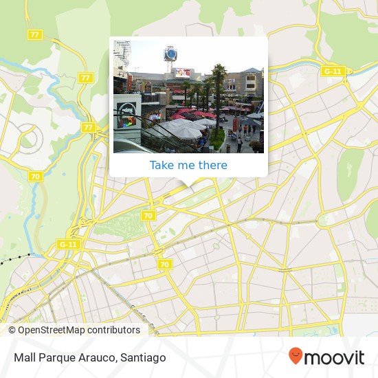Mall Parque Arauco map