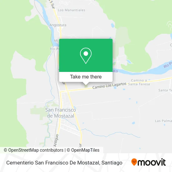 Cementerio San Francisco De Mostazal map