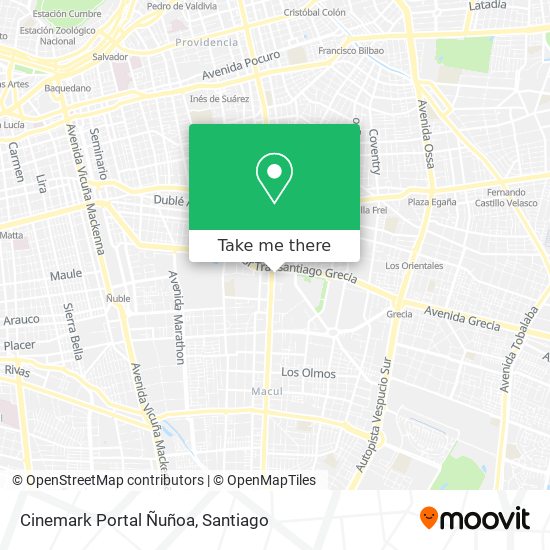 Cinemark Portal Ñuñoa map