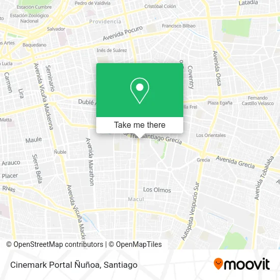 Cinemark Portal Ñuñoa map