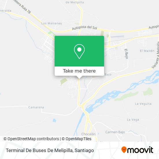 Terminal De Buses De Melipilla map