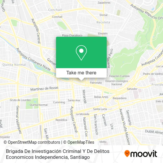 Brigada De Investigación Criminal Y De Delitos Economicos Independencia map
