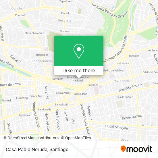 Casa Pablo Neruda map