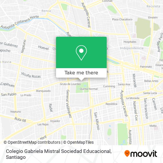 Colegio Gabriela Mistral Sociedad Educacional map