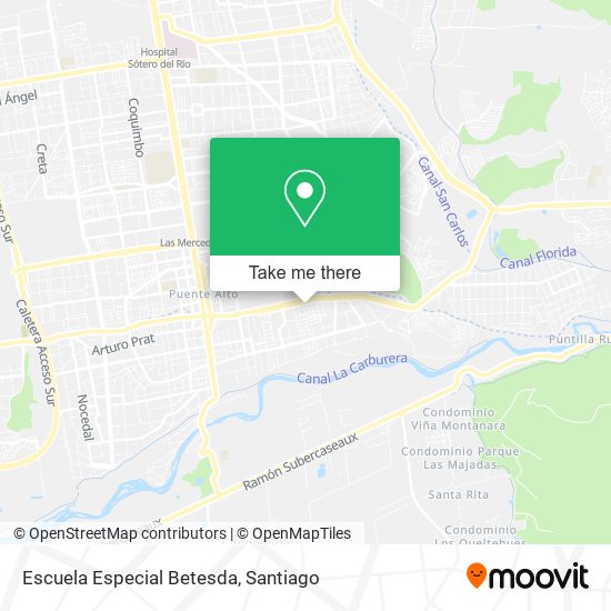 Mapa de Escuela Especial Betesda