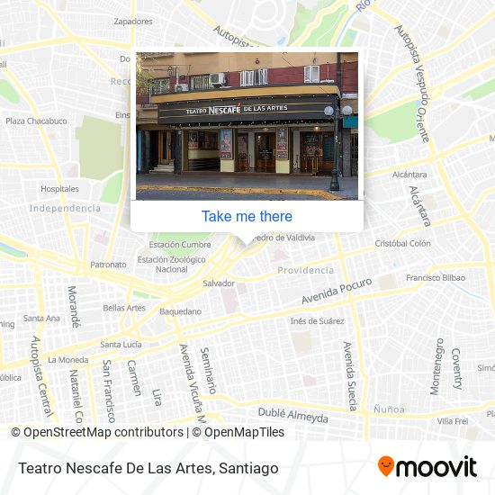 Teatro Nescafe De Las Artes map