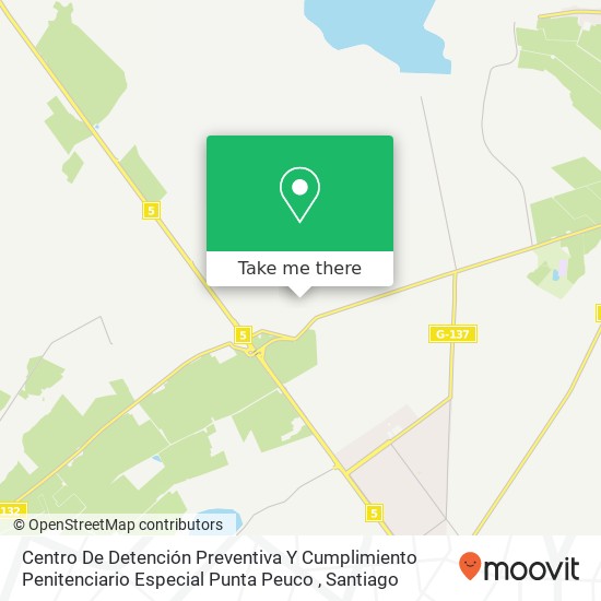 Centro De Detención Preventiva Y Cumplimiento Penitenciario Especial Punta Peuco map