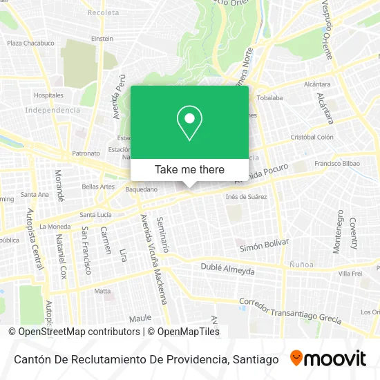 Cantón De Reclutamiento De Providencia map