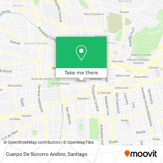 Cuerpo De Socorro Andino map