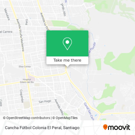 Cancha Fútbol Colonia El Peral map