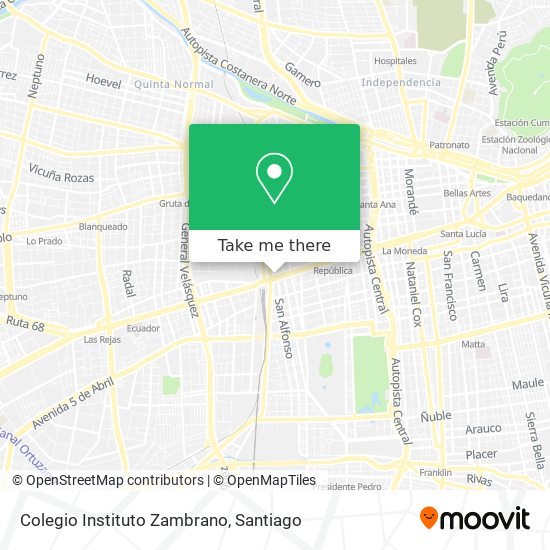 Colegio Instituto Zambrano map