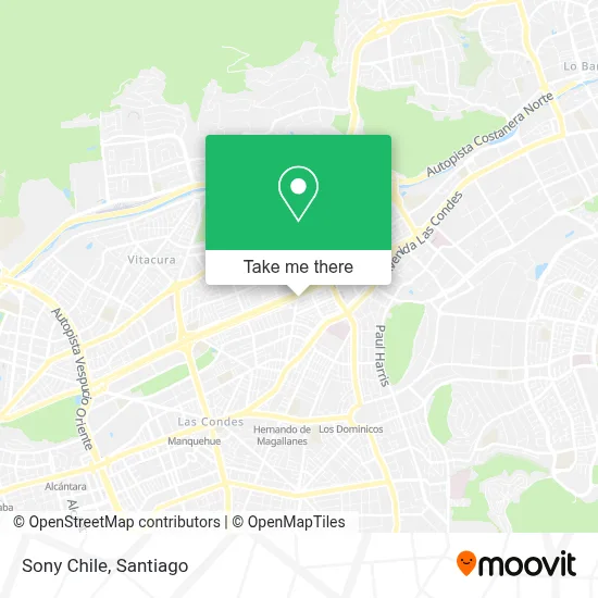 Sony Chile map