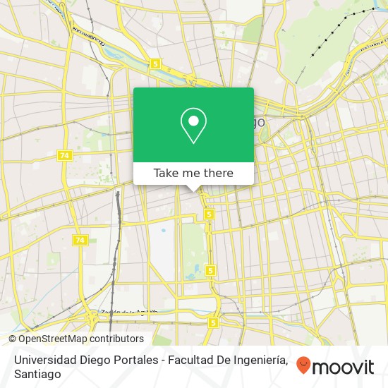 Universidad Diego Portales - Facultad De Ingeniería map