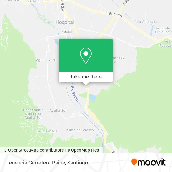 Tenencia Carretera Paine map