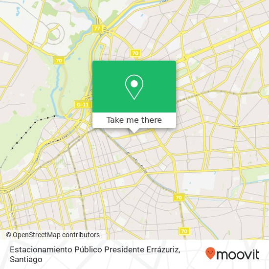 Mapa de Estacionamiento Público Presidente Errázuriz