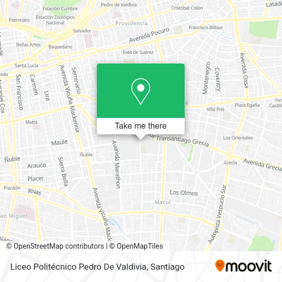 Liceo Politécnico Pedro De Valdivia map