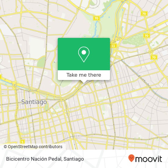 Bicicentro Nación Pedal map