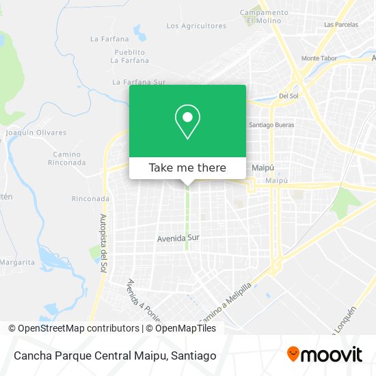 Cancha Parque Central Maipu map