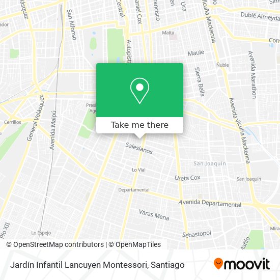 Jardín Infantil Lancuyen Montessori map