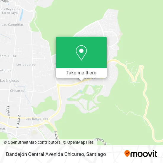 Bandejón Central Avenida Chicureo map