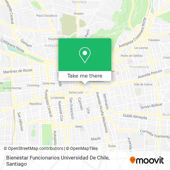 Mapa de Bienestar Funcionarios Universidad De Chile