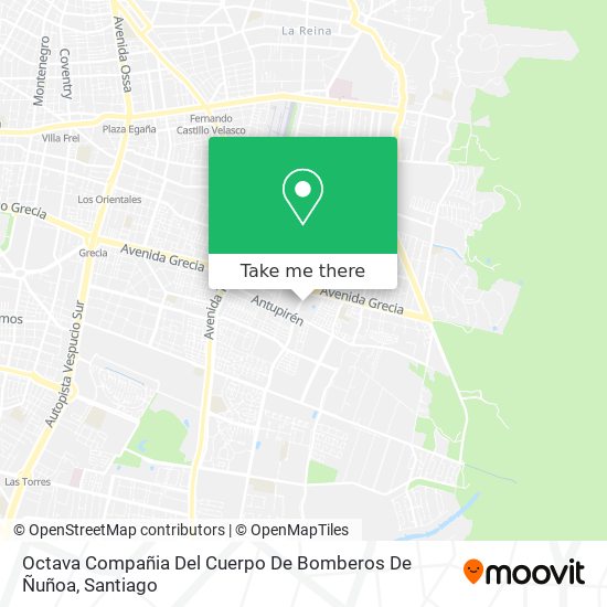 Octava Compañia Del Cuerpo De Bomberos De Ñuñoa map