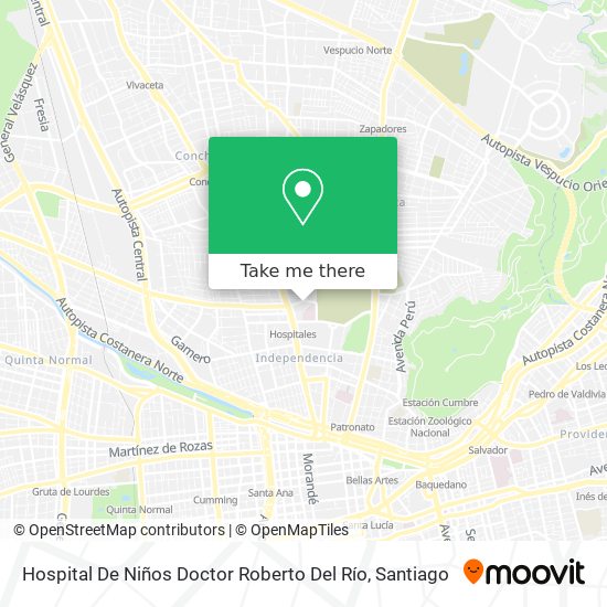 Mapa de Hospital De Niños Doctor Roberto Del Río