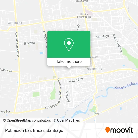 Población Las Brisas map