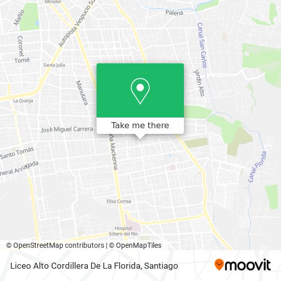 Liceo Alto Cordillera De La Florida map