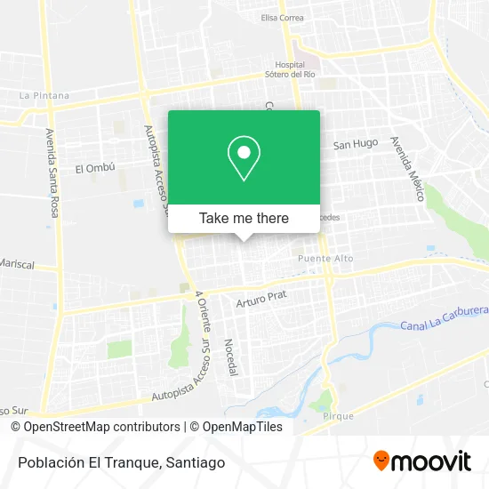 Población El Tranque map