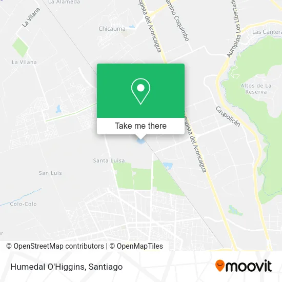 Humedal O'Higgins map