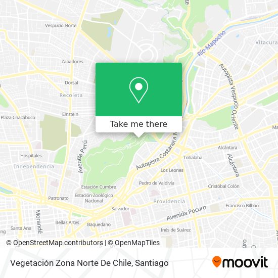 Vegetación Zona Norte De Chile map
