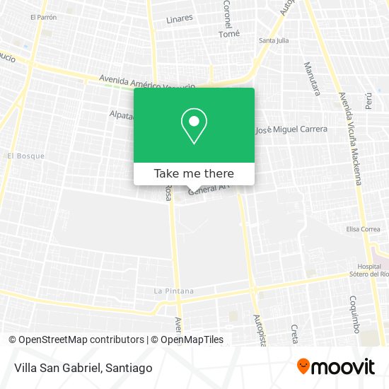 Villa San Gabriel map