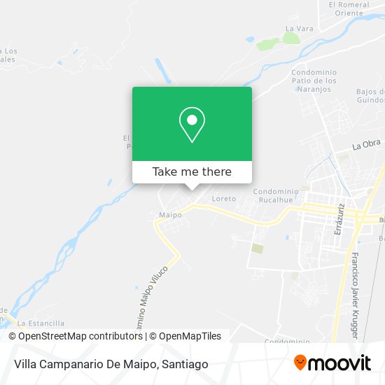 Mapa de Villa Campanario De Maipo
