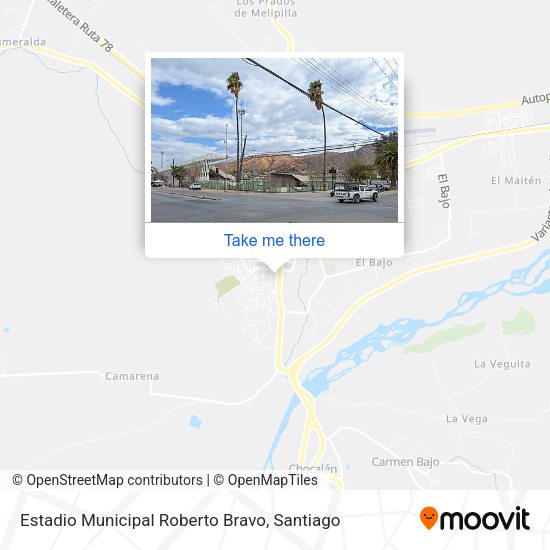 Mapa de Estadio Municipal Roberto Bravo