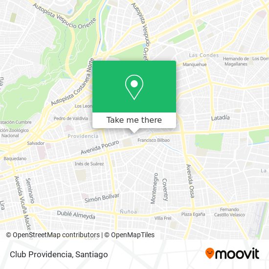 Club Providencia map